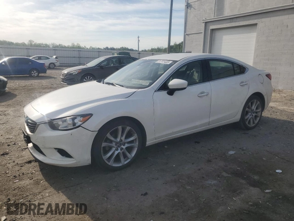 2017 Mazda 6 Touring with VIN JM1GL1V56H1151088, listed as a Copart auction lot 51741435 with 124,331 mi miles and Salvage Title. Bid and sale history available at carsss.com. Image 1.