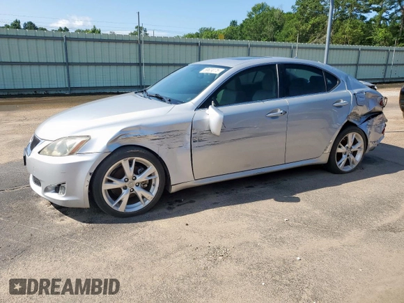 2010 Lexus IS 250 z VIN JTHBF5C24A5110800, wystawiony jako Copart lot #59624175 z przebiegiem 105 036 mil mil oraz Czysty tytuł • Clean title. Historia ofert i sprzedaży dostępna na DreamBid. Obrazek 1.