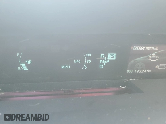2012 Toyota Prius One with VIN JTDKN3DU4C5449018, listed as a Copart auction lot 43396125 with 193,248 mi miles and Salvage title. Bid and sale history available at DreamBid. Image 9.