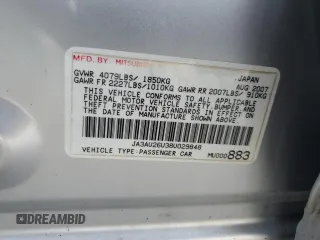 2008 Mitsubishi Lancer DE with VIN JA3AU26U38U029848, listed as a Copart auction lot 77361994 with 165,833 mi miles and Salvage Title. Bid and sale history available at carsss.com. Image 13.