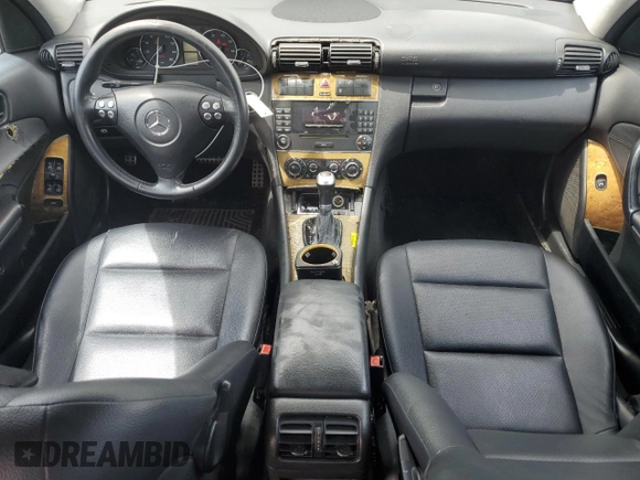 2007 Mercedes-Benz C 230 Sport with VIN WDBRF52HX7F909181, listed as a Copart auction lot 56762685 with 169,085 mi miles and Salvage title. Bid and sale history available at DreamBid. Image 8.
