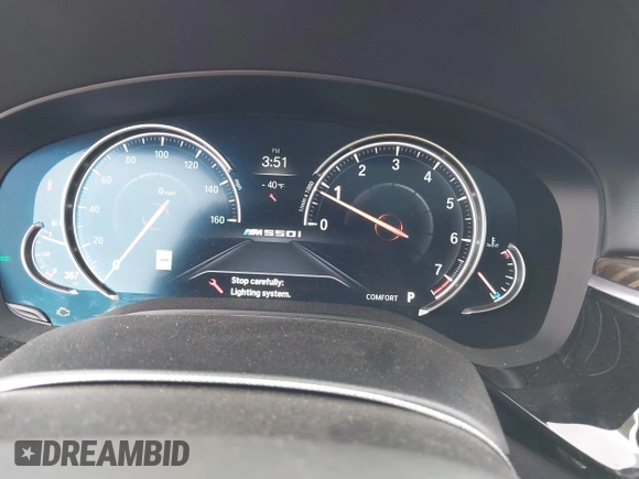 2018 BMW 5 Series M550i xDrive with VIN WBAJB9C55JB035694, listed as a IAAI auction lot 42122730 with 61,561 mi miles and . Bid and sale history available at DreamBid. Image 7.