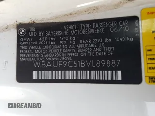 2011 BMW 1 Series 128i z VIN WBAUP9C51BVL89887, wystawiony jako Copart lot #78533234 z przebiegiem Nie podano mil oraz Szkody całkowita. Historia ofert i sprzedaży dostępna na DreamBid. Obrazek 14.