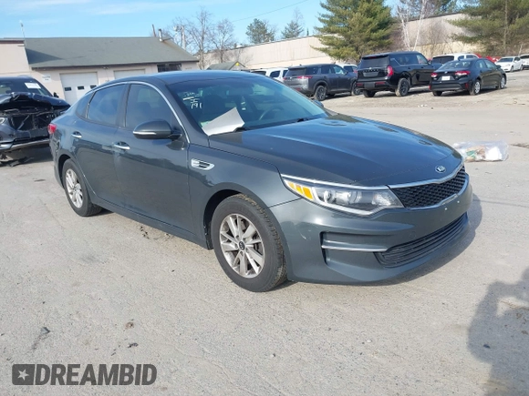 2016 Kia Optima LX with VIN KNAGT4L30G5081448, listed as a IAAI auction lot 41887881 with 95,214 mi miles. Bid and sale history available at carsss.com. Image 1.