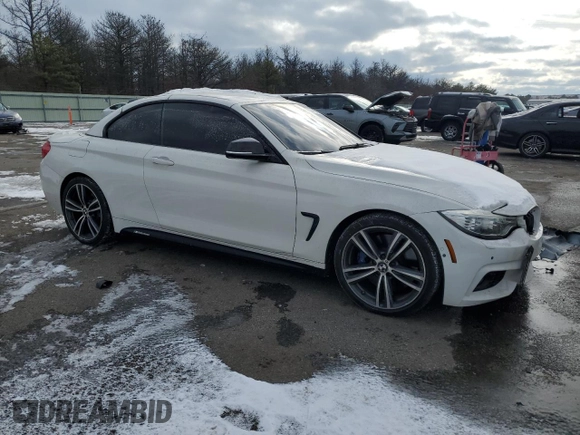 2015 BMW 4 Series 435i with VIN WBA3T3C54F5A40865, listed as a Copart auction lot 88128365 with Not Provided miles and Salvage Title. Bid and sale history available at carsss.com. Image 4.
