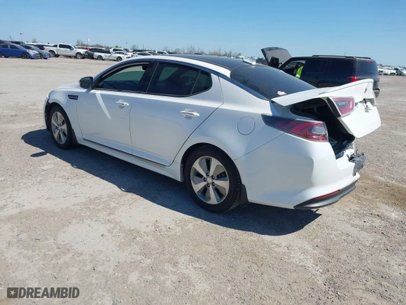2014 Kia Optima Hybrid EX with VIN KNAGN4AD9E5068071, listed as a IAAI auction lot 41777990 with 144,795 mi miles. Bid and sale history available at carsss.com. Image 3.