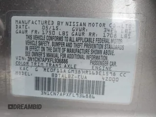 2015 Nissan Versa SV with VIN 3N1CN7APXFL936886, listed as a IAAI auction lot 41423608 with 126,598 mi miles. Bid and sale history available at carsss.com. Image 9.