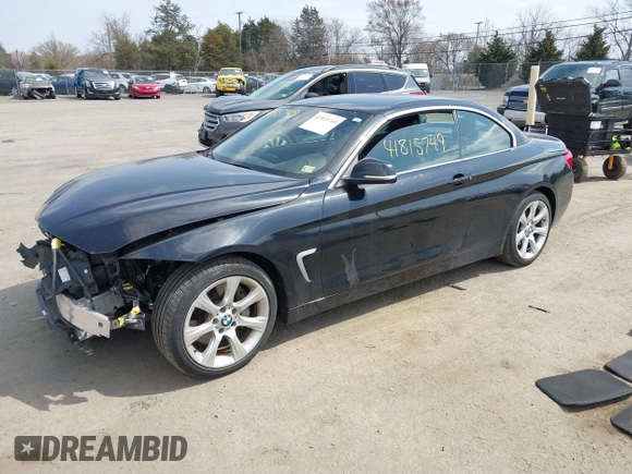 2015 BMW 4 Series 435i with VIN WBA3T3C51FP939555, listed as a IAAI auction lot 41815749 with 57,480 mi miles and . Bid and sale history available at carsss.com. Image 18.