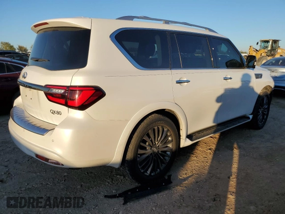 2022 Infiniti QX80 PREMIUM SELECT with VIN JN8AZ2AE6N9293085, listed as a Copart auction lot 83220604 with 36,253 mi miles and Salvage Title. Bid and sale history available at carsss.com. Image 3.