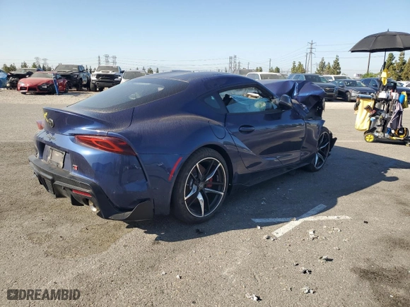 2020 Toyota GR Supra 3.0 with VIN WZ1DB4C02LW032496, listed as a Copart auction lot 60150484 with 0 mi miles and Salvage Title. Bid and sale history available at carsss.com. Image 3.