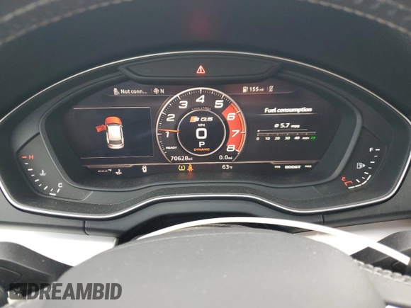 2018 Audi SQ5 Premium Plus with VIN WA1A4AFYXJ2025600, listed as a Copart auction lot 59734915 with 70,628 mi miles and Salvage title. Bid and sale history available at DreamBid. Image 9.