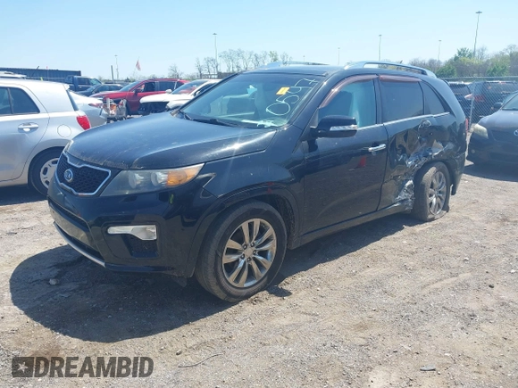 2012 Kia Sorento SX with VIN 5XYKW4A23CG230547, listed as a IAAI auction lot 41961371 with 203,450 mi miles. Bid and sale history available at carsss.com. Image 2.