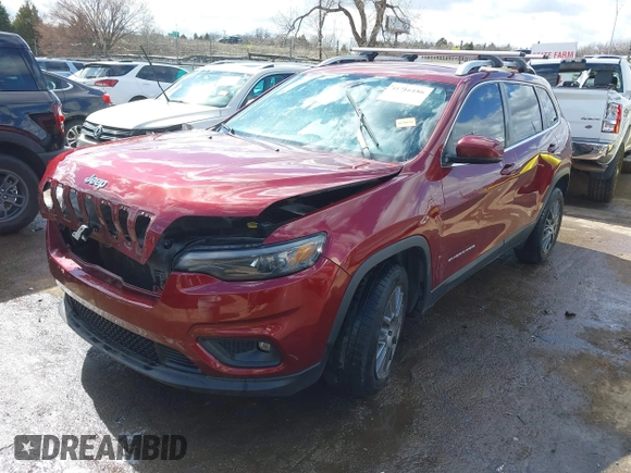 2020 Jeep Cherokee Altitude with VIN 1C4PJLLB3LD615567, listed as a IAAI auction lot 41716186 with 192,523 mi miles and . Bid and sale history available at carsss.com. Image 2.