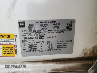 2014 Buick Enclave Premium with VIN 5GAKVCKD1EJ166865, listed as a Copart auction lot 54056805 with 158,525 mi miles and Salvage Title. Bid and sale history available at DreamBid. Image 14.