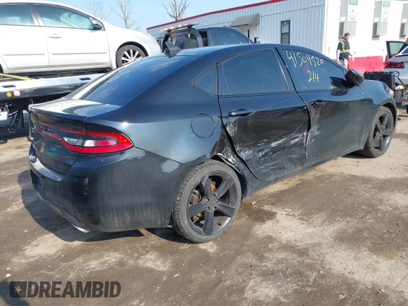 2015 Dodge Dart SXT with VIN 1C3CDFBB4FD180656, listed as a IAAI auction lot 41504520 with 105,525 mi miles. Bid and sale history available at carsss.com. Image 4.
