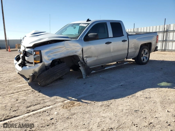 2018 Chevrolet Silverado 1500 Custom with VIN 1GCRCPEH8JZ328981, listed as a Copart auction lot 44075575 with 56,742 mi miles and Salvage Title. Bid and sale history available at carsss.com. Image 1.