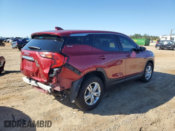 2020 GMC Terrain SLE with VIN 3GKALMEVXLL186911, listed as a Copart auction lot 48308735 with 53,941 mi miles and Salvage Title. Bid and sale history available at carsss.com. Image 3.