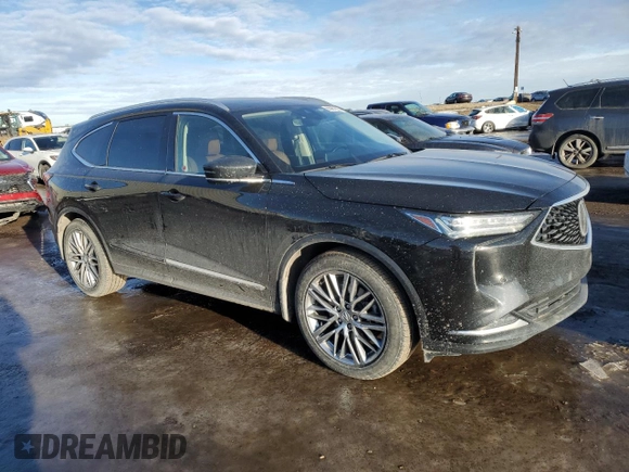 2022 Acura MDX w/Advance Package with VIN 5J8YE1H8XNL804771, listed as a Copart auction lot 88961925 with 51,966 mi miles and Clean Title. Bid and sale history available at carsss.com. Image 4.