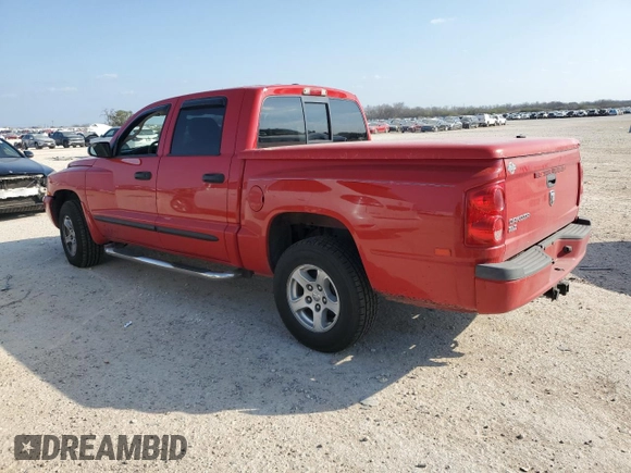 2007 Dodge Dakota SLT with VIN 1D7HE48K57S204816, listed as a Copart auction lot 44416135 with 138,552 mi miles and Salvage Title. Bid and sale history available at carsss.com. Image 2.