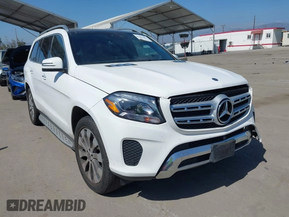 2018 Mercedes-Benz GLS 450 with VIN 4JGDF6EE6JB132415, listed as a IAAI auction lot 42283484 with 54,090 mi miles and . Bid and sale history available at DreamBid. Image 1.