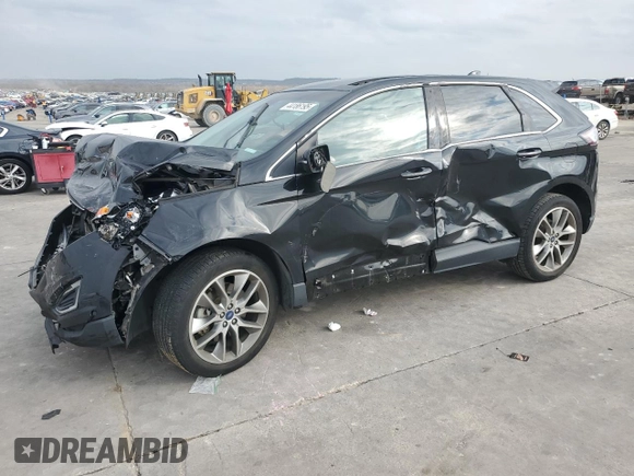 2015 Ford Edge Titanium with VIN 2FMPK4K87FBB15331, listed as a Copart auction lot 44186195 with 0 mi miles and Salvage Title. Bid and sale history available at carsss.com. Image 1.