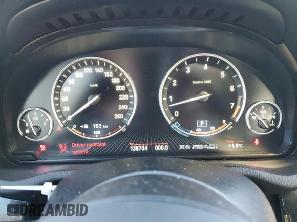2017 BMW X4 M40i with VIN 5UXXW7C56H0U25620, listed as a Copart auction lot 79774434 with 138,704 mi miles and Clean Title. Bid and sale history available at carsss.com. Image 9.