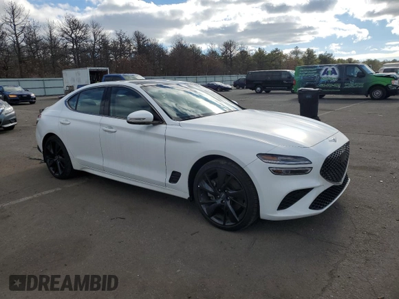 2023 Genesis G70 3.3T with VIN KMTG54TE5PU133386, listed as a Copart auction lot 84172474 with 7,860 mi miles and Salvage title. Bid and sale history available at DreamBid. Image 4.