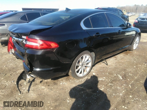 2013 Jaguar XF I4 RWD with VIN SAJWA0ES7DPU05482, listed as a IAAI auction lot 41445294 with 1 mi miles. Bid and sale history available at carsss.com. Image 4.