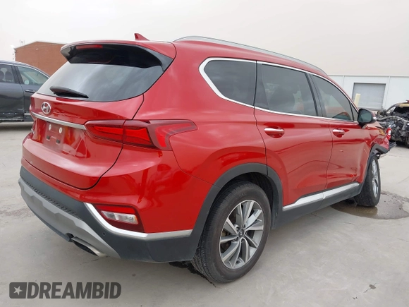 2019 Hyundai Santa Fe Limited with VIN 5NMS53AD2KH110435, listed as a IAAI auction lot 41712962 with 76,589 mi miles. Bid and sale history available at carsss.com. Image 4.