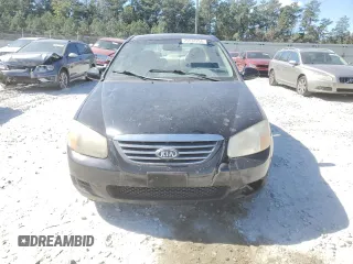 2009 Kia Spectra SX with VIN KNAFE221X95614791, listed as a Copart auction lot 75534254 with 195,288 mi miles and Salvage Title. Bid and sale history available at carsss.com. Image 5.