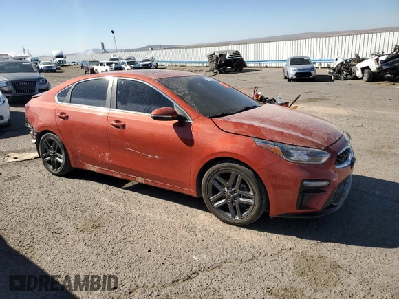 2019 Kia Forte EX with VIN 3KPF54AD3KE070316, listed as a Copart auction lot 77591304 with 0 mi miles and Salvage Title. Bid and sale history available at carsss.com. Image 4.