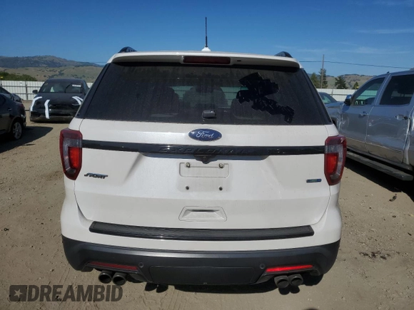 2018 Ford Explorer Sport с VIN 1FM5K8GT6JGC06605, выставлен на аукционе Copart как лот 56073775 с пробегом 88 604 миль миль и Списание • Salvage title. История ставок и продаж доступна на DreamBid. Изображение 6.