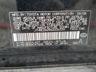 2006 Lexus IS 350 with VIN JTHBE262962006339, listed as a Copart auction lot 49284215 with 183,565 mi miles and Salvage Title. Bid and sale history available at DreamBid. Image 12.