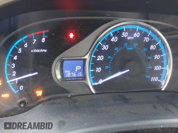 2013 Toyota Sienna XLE with VIN 5TDDK3DC1DS052600, listed as a IAAI auction lot 42055747 with 187,615 mi miles and . Bid and sale history available at DreamBid. Image 7.