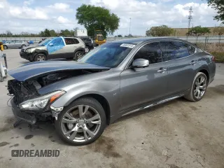 2015 Infiniti Q70 with VIN JN1BY1PR9FM831870, listed as a Copart auction lot 46022015 with 144,553 mi miles and Salvage Title. Bid and sale history available at DreamBid. Image 1.