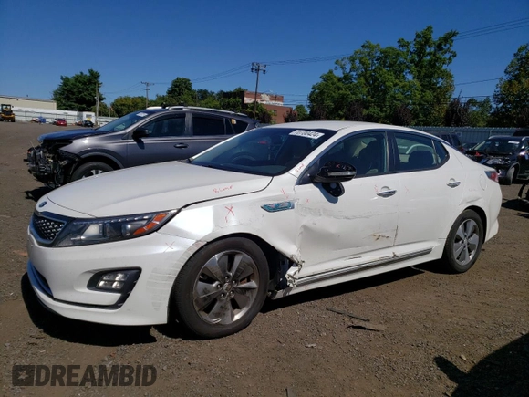 2015 Kia Optima Hybrid EX with VIN KNAGN4AD5F5090800, listed as a Copart auction lot 70700424 with 91,351 mi miles and Salvage Title. Bid and sale history available at carsss.com. Image 1.