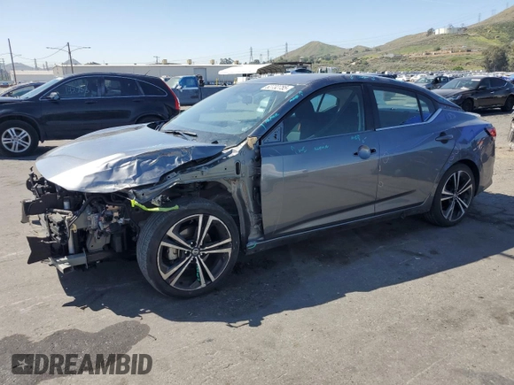 2021 Nissan Sentra SR with VIN 3N1AB8DV0MY311705, listed as a Copart auction lot 52202775 with 24,583 mi miles and Salvage Title. Bid and sale history available at DreamBid. Image 1.