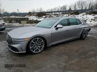 2024 Genesis G90 e-SC with VIN KMTFC4SD7RU037952, listed as a Copart auction lot 42603255 with 4,277 mi miles and Salvage Title. Bid and sale history available at DreamBid. Image 1.
