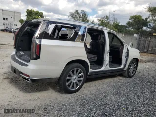 2021 Cadillac Escalade Premium Luxury Platinum with VIN 1GYS4DKLXMR351781, listed as a Copart auction lot 40742184 with 0 mi miles. Bid and sale history available at carsss.com. Image 3.
