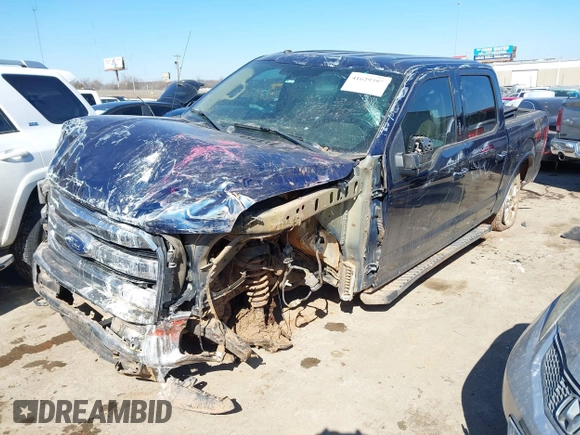 2017 Ford F-150 XL with VIN 1FTEW1EF6HKE49609, listed as a IAAI auction lot 41629397 with 98,192 mi miles. Bid and sale history available at carsss.com. Image 2.
