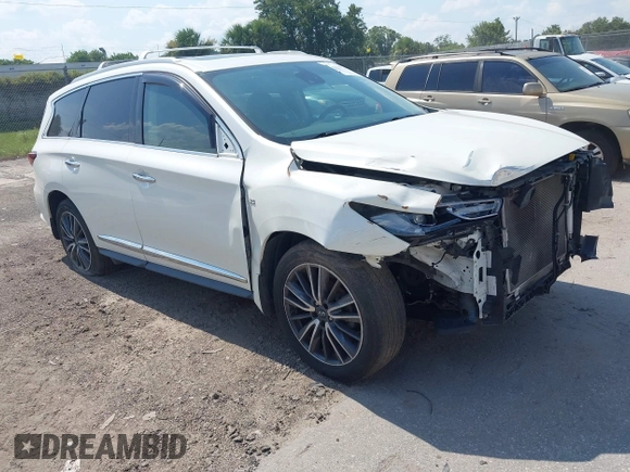 2019 Infiniti QX60 Pure with VIN 5N1DL0MN6KC508551, listed as a IAAI auction lot 42577741 with 130,937 mi miles and . Bid and sale history available at DreamBid. Image 1.
