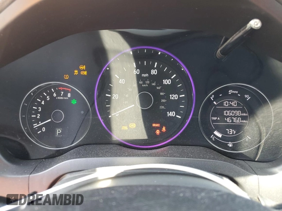 2016 Honda HR-V EX with VIN 3CZRU5H52GM728901, listed as a Copart auction lot 50769295 with 106,098 mi miles and Salvage Title. Bid and sale history available at carsss.com. Image 9.