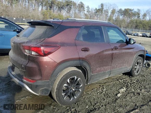 2023 Chevrolet TrailBlazer LT with VIN KL79MPSL7PB079495, listed as a Copart auction lot 43340585 with Not Provided miles and Salvage Title. Bid and sale history available at DreamBid. Image 3.