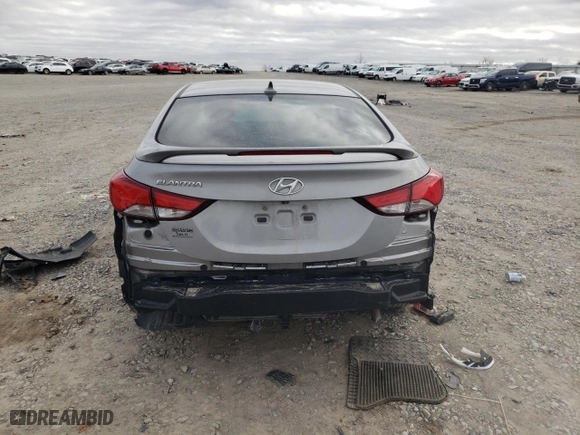 2014 Hyundai Elantra SE with VIN KMHDH4AE0EU092802, listed as a Copart auction lot 48503575 with 169,675 mi miles and Salvage Title. Bid and sale history available at carsss.com. Image 6.