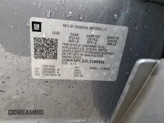 2020 GMC Acadia Denali with VIN 1GKKNPLS2LZ160451, listed as a Copart auction lot 47613745 with 53,214 mi miles and Salvage title. Bid and sale history available at DreamBid. Image 13.