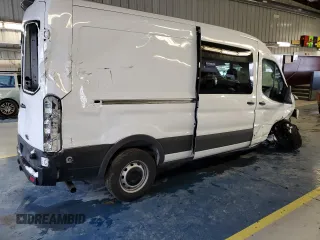 2024 Ford Transit Cargo with VIN 1FTBR1C88RKA39474, listed as a Copart auction lot 86339884 with Not Provided miles and Salvage Title. Bid and sale history available at DreamBid. Image 3.