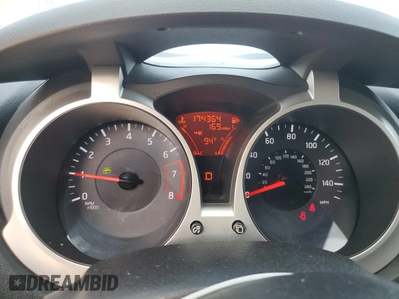 2012 Nissan Juke SL with VIN JN8AF5MR5CT107447, listed as a Copart auction lot 54022195 with 174,364 mi miles and Salvage Title. Bid and sale history available at carsss.com. Image 9.