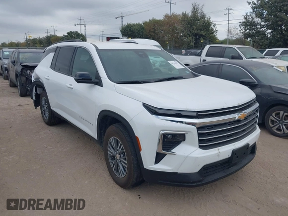 2024 Chevrolet Traverse FWD LT with VIN 1GNERGKS4RJ200591, listed as a IAAI auction lot 40743893 with 1,324 mi miles and . Bid and sale history available at DreamBid. Image 1.