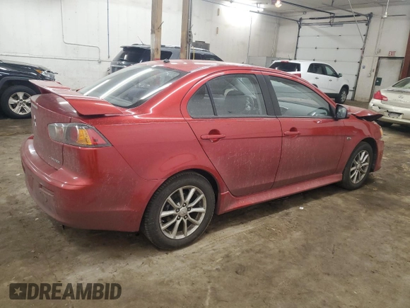 2016 Mitsubishi Lancer SE with VIN JA32V2FW5GU002619, listed as a Copart auction lot 47193795 with 91,645 mi miles and Salvage Title. Bid and sale history available at carsss.com. Image 3.