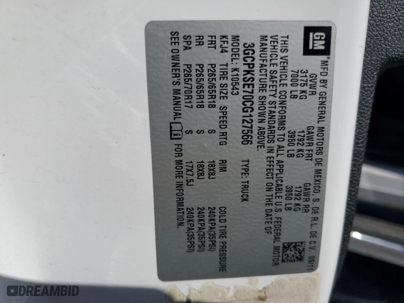 2012 Chevrolet Silverado 1500 LT with VIN 3GCPKSE70CG127566, listed as a Copart auction lot 76390764 with 151,661 mi miles and Salvage Title. Bid and sale history available at carsss.com. Image 14.